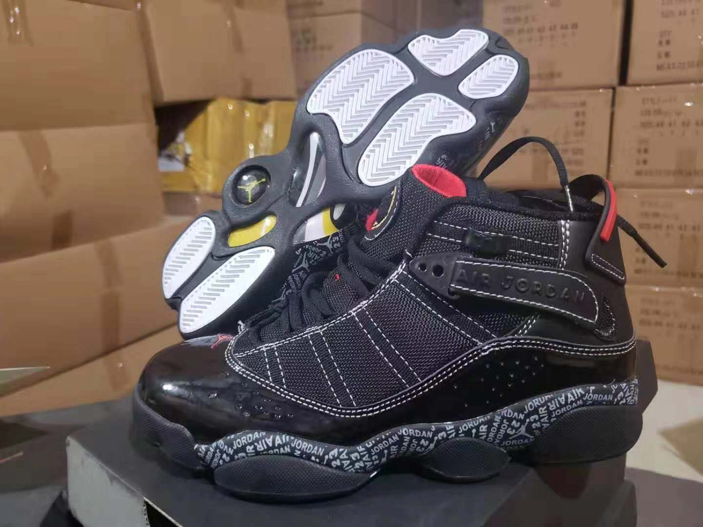 Air Jordan Six Rings of AJ11 Cool Black Shoes